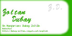 zoltan dubay business card